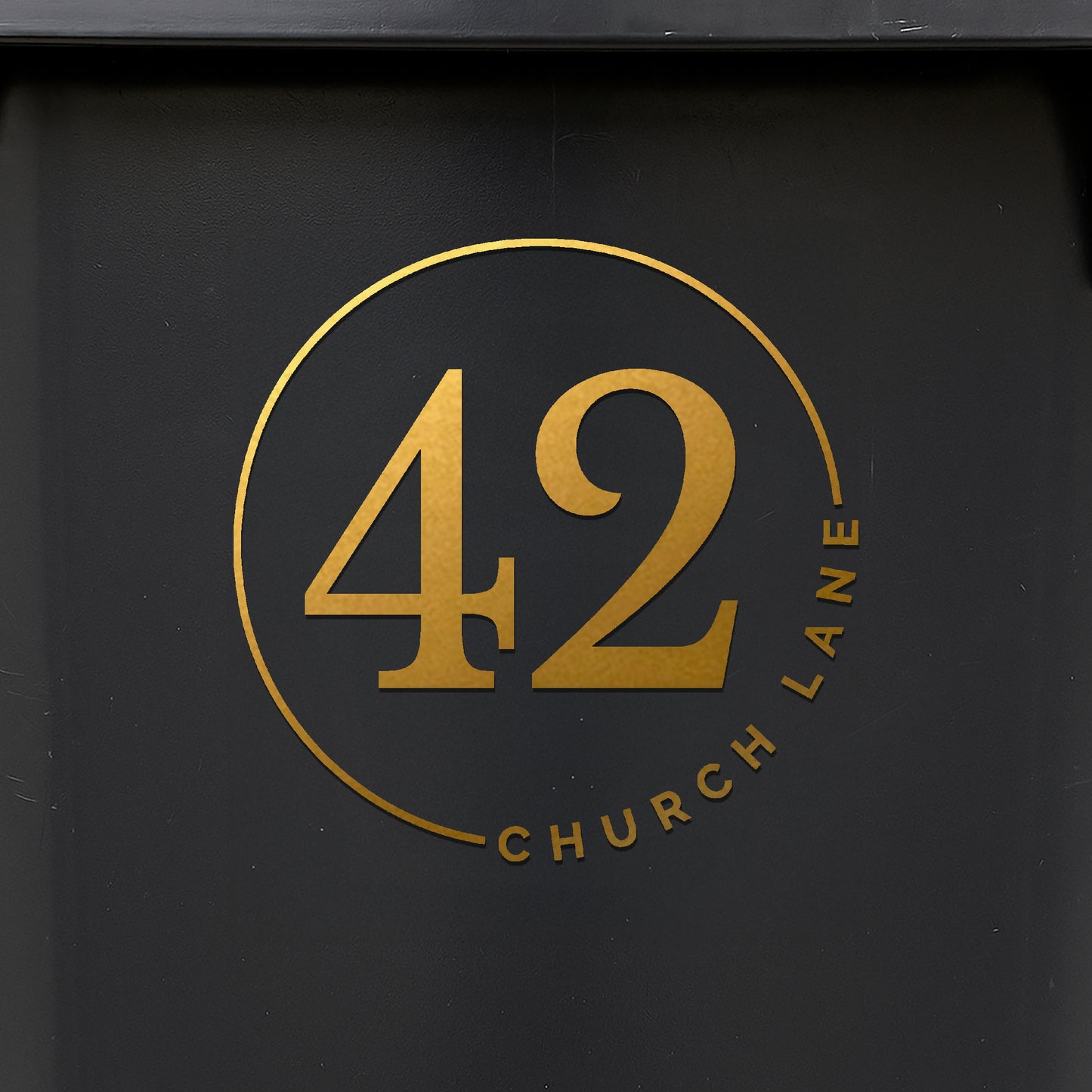 2 x Personalised House Number & Road Name Sticker for Front Door, Window, Letter Box, Wheelie Bin