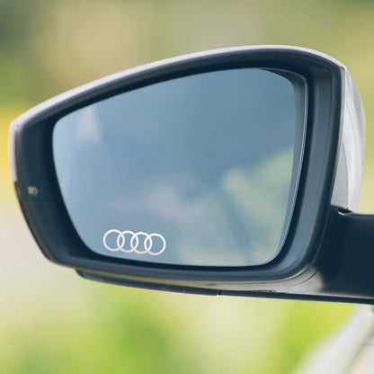 4x Small Audi Logo Stickers Decals | Mirror, Interior & Exterior