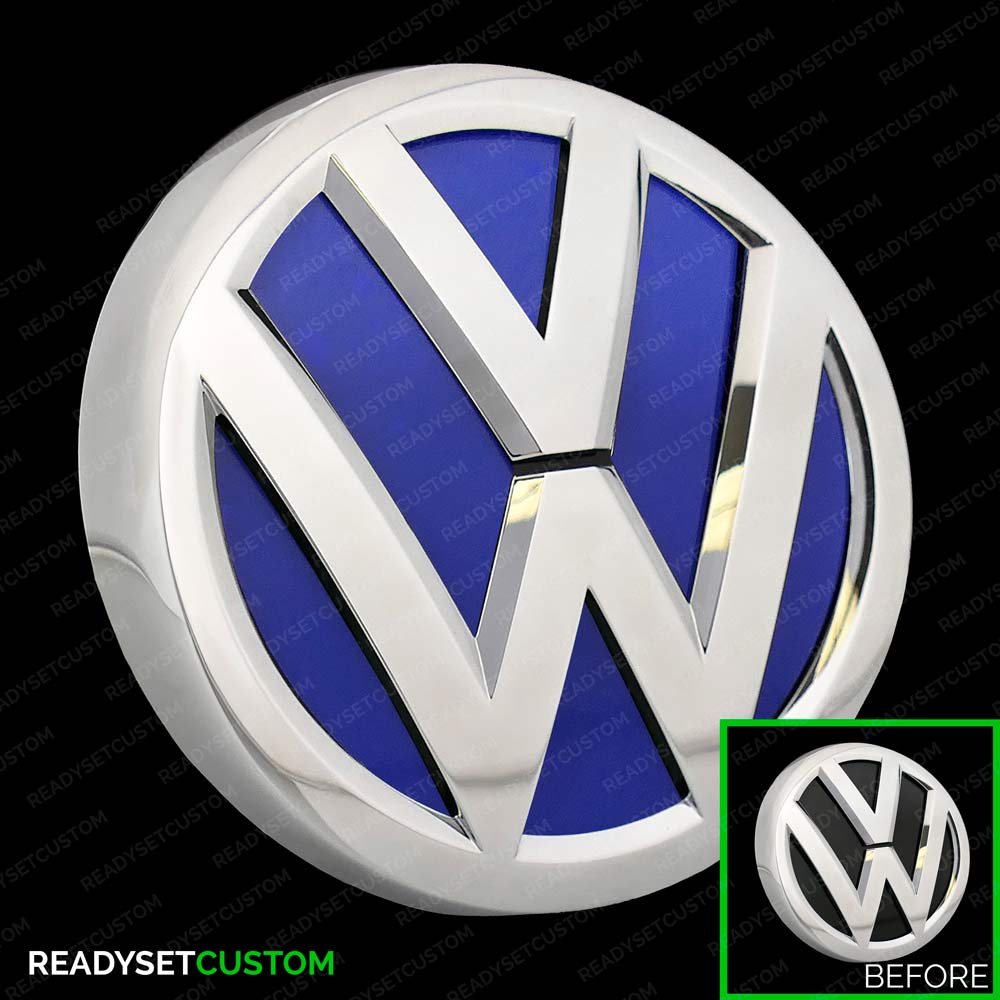 Rear VW Badge Colour Change Badge Inlay Sticker Decals for Polo MK5 6R
