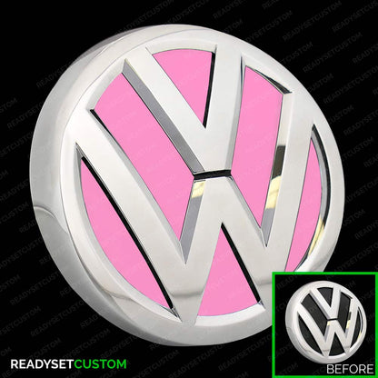 Rear VW Badge Colour Change Badge Inlay Sticker Decals for Polo MK5 6R