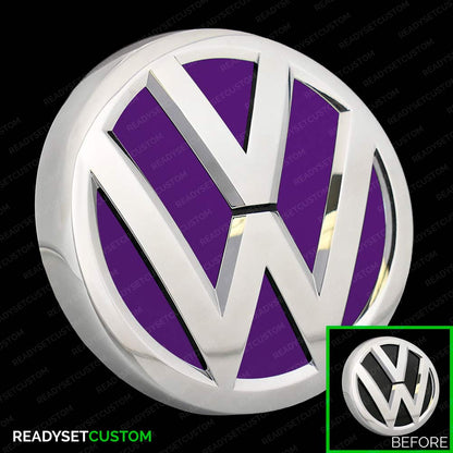 VW Badge Colour Change Inlay Stickers for Polo MK5 6C - Front & Rear