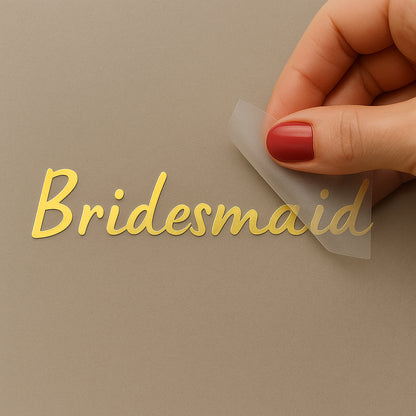 Personalised Name Stickers – Mirror Gold, Silver, Black or White Vinyl Decals