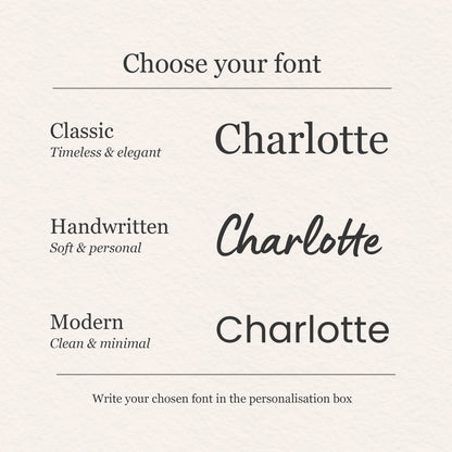 Personalised Name Stickers – Mirror Gold, Silver, Black or White Vinyl Decals