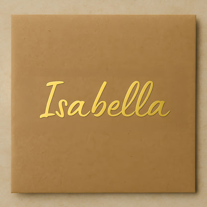 Personalised Name Stickers – Mirror Gold, Silver, Black or White Vinyl Decals