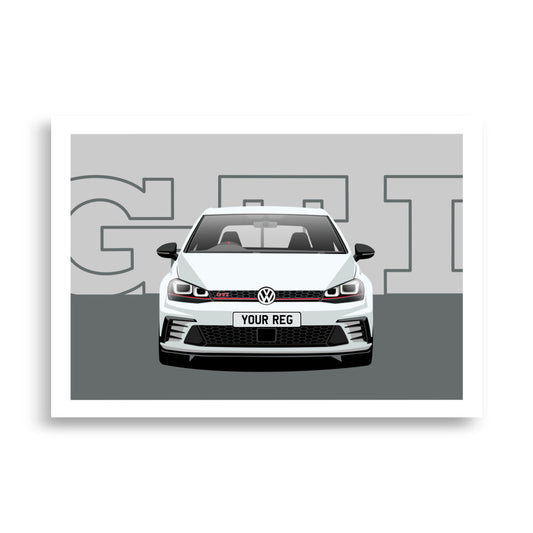 Personalised VW Golf MK7 GTI Illustration Poster
