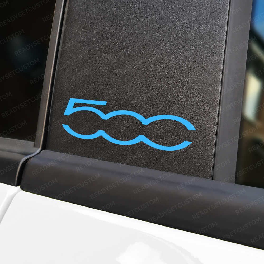 Fiat 500 Door Pillar Stickers Decals