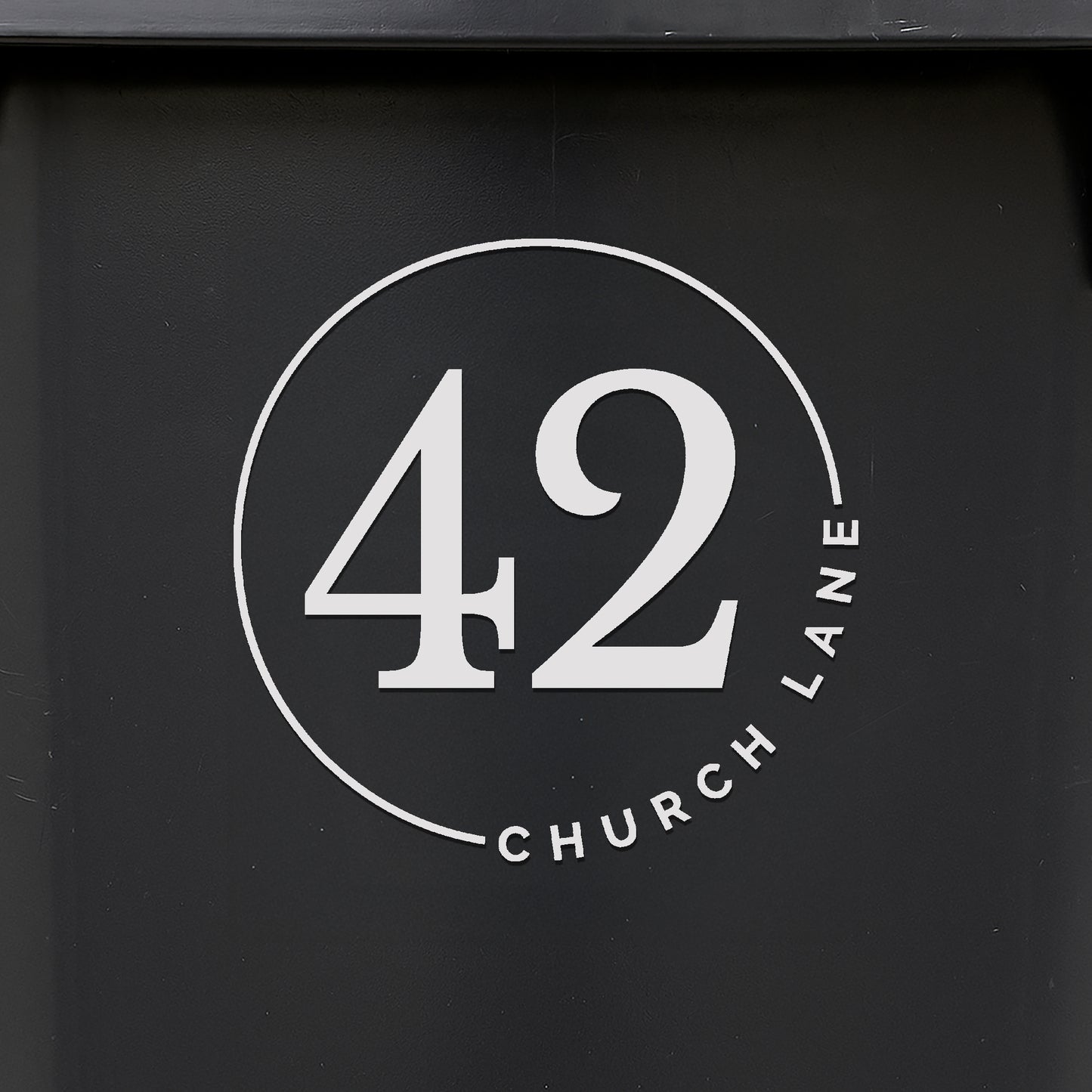 2 x Personalised House Number & Road Name Sticker for Front Door, Window, Letter Box, Wheelie Bin