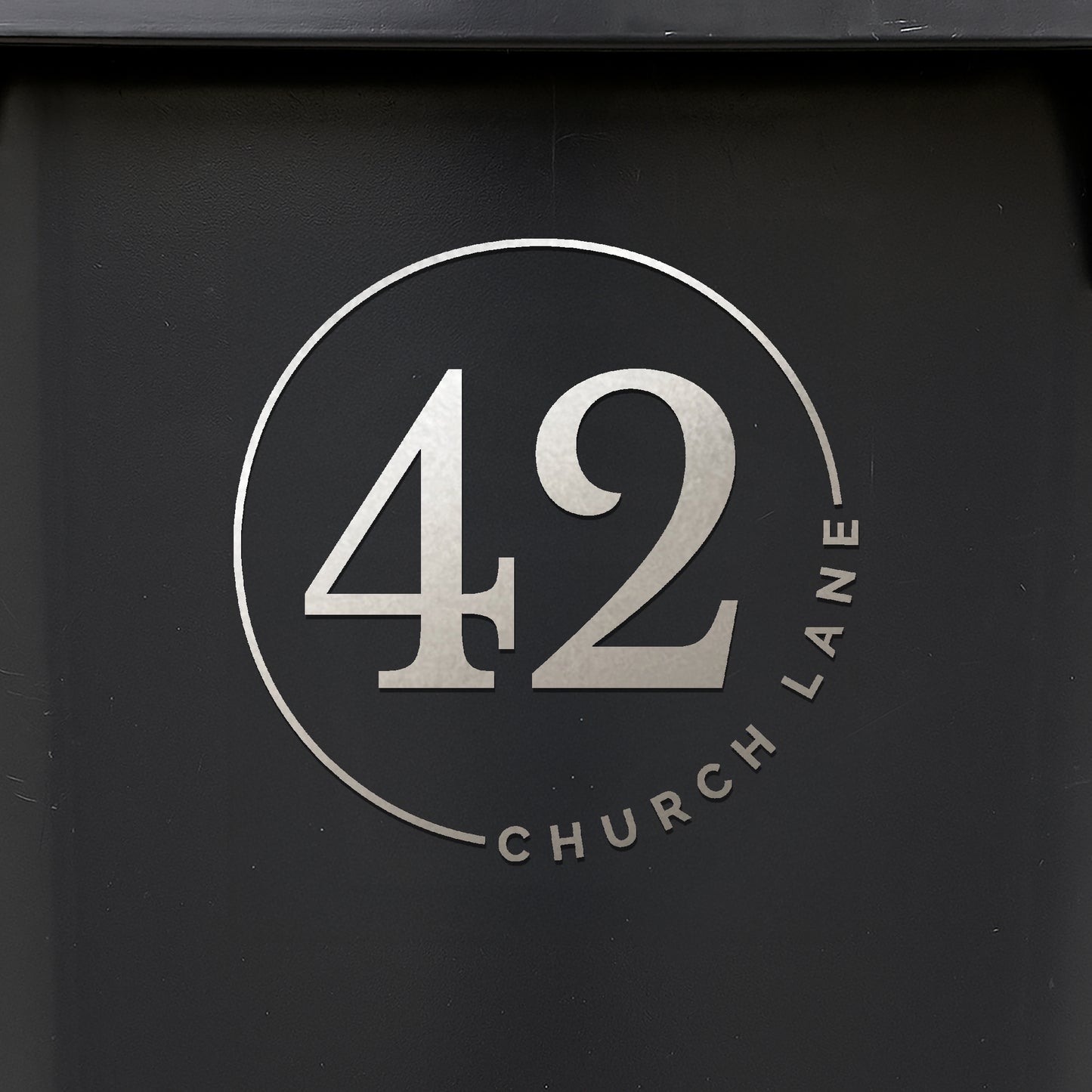 2 x Personalised House Number & Road Name Sticker for Front Door, Window, Letter Box, Wheelie Bin