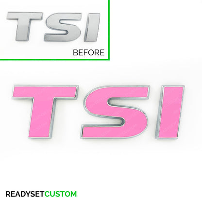 TSI Badge Colour Change Overlay Decal for VW Polo Mk5, 6c & 6r