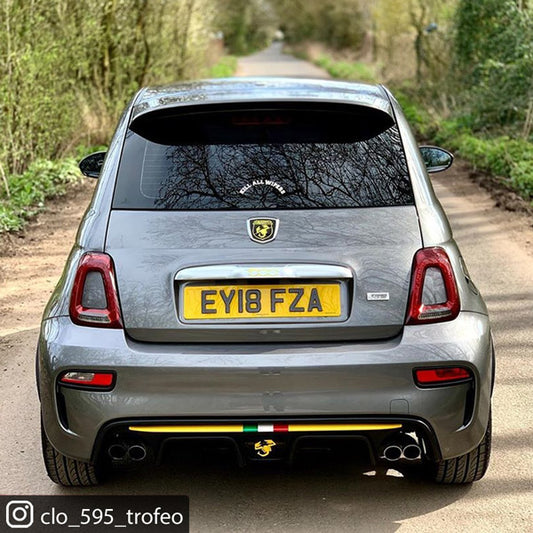 Abarth Front and Rear Bumper Splitter Italian Flag Decals