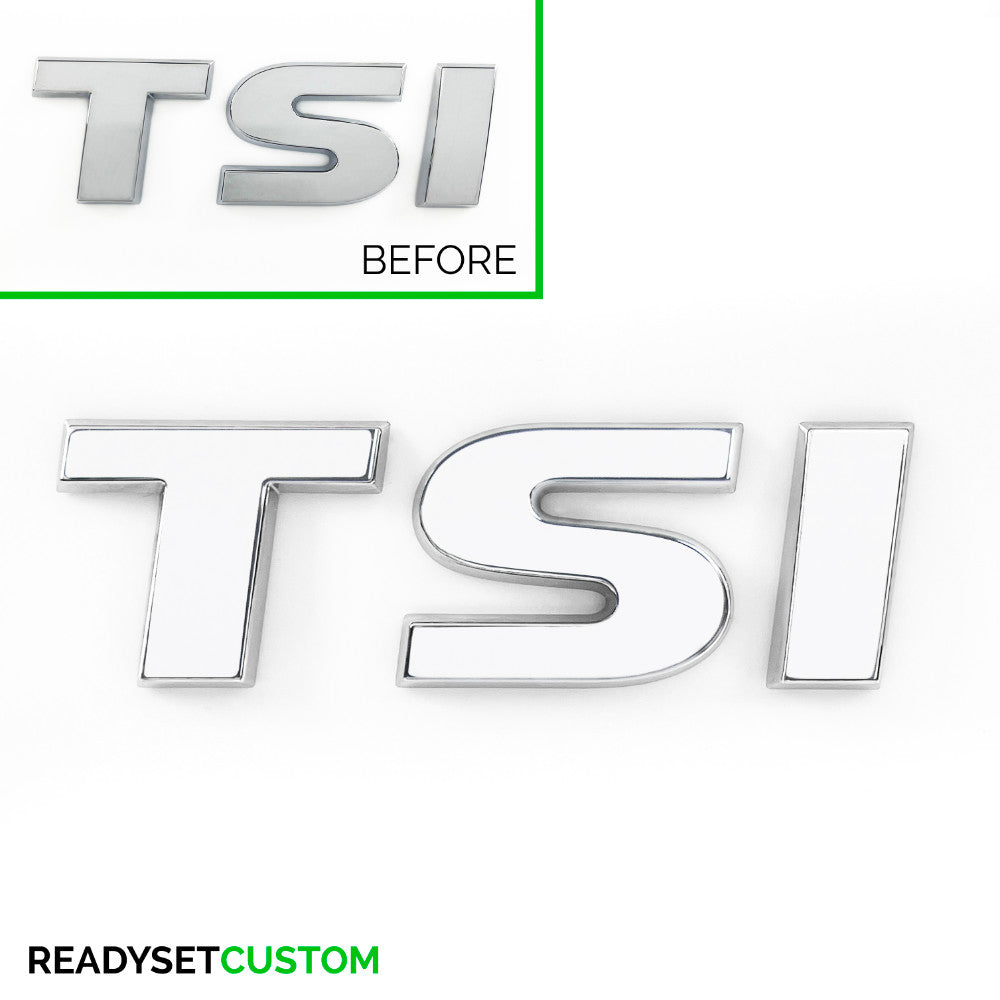 TSI Badge Colour Change Overlay Decal for VW Polo Mk5, 6c & 6r