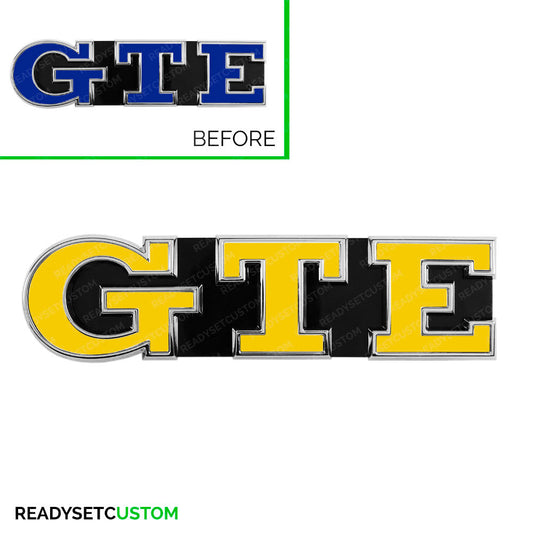 GTE Sticker Overlay for Front & Rear GTE Badges | Compatible with VW GOLF MK7