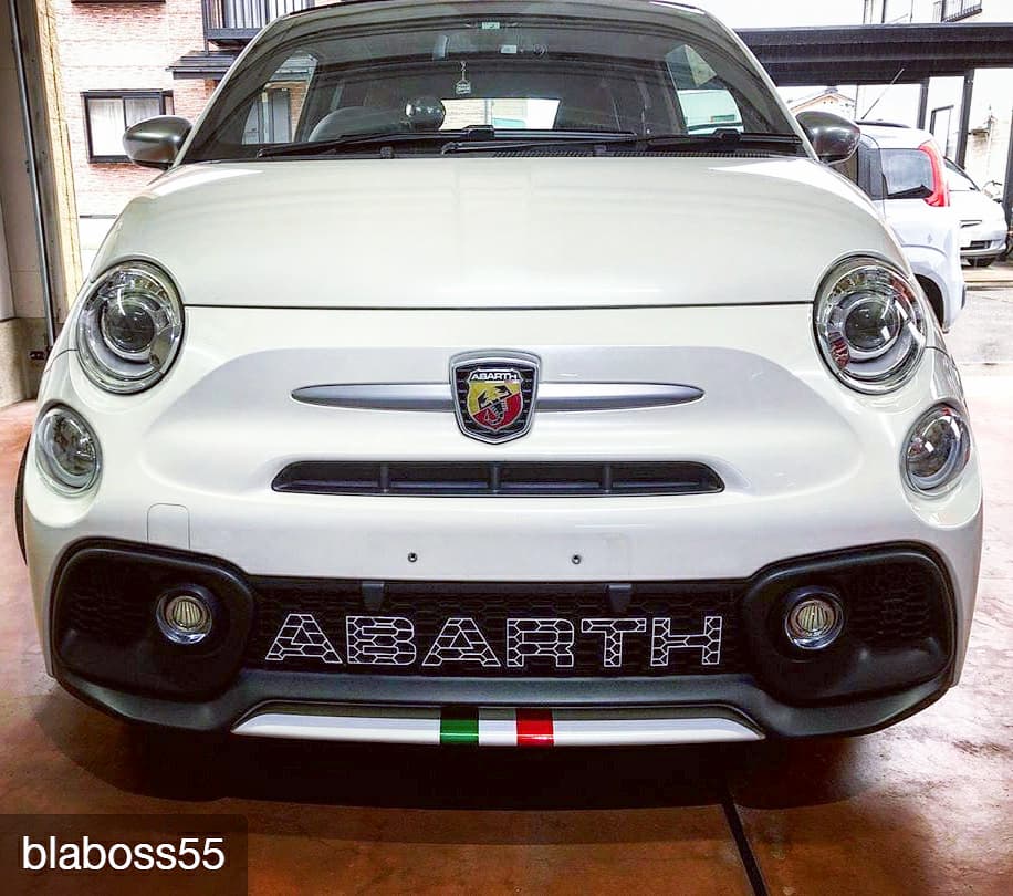 Abarth Front and Rear Bumper Splitter Italian Flag Decals