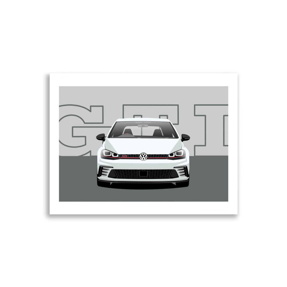 VW Golf MK7 GTI Illustration Poster