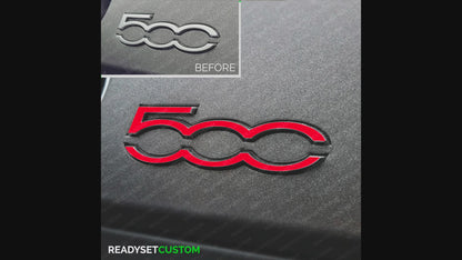 Dashboard 500 Badge Colour Change Overlay Sticker for Fiat 500 & Abarth