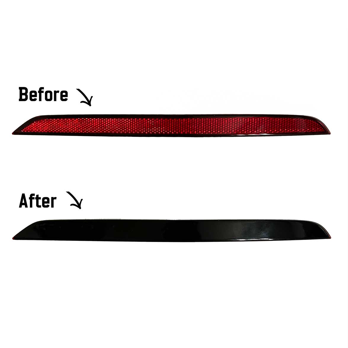 Audi S3 & A3 Reflector Delete / Blackout Vinyl Overlay Decal Stickers | 8Y 2020 Onwards